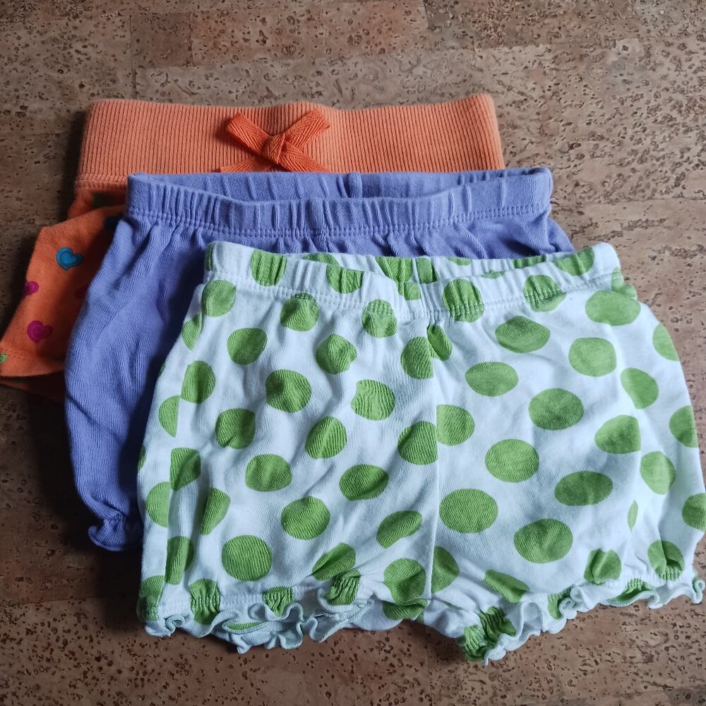Three 12m Baby Shorts